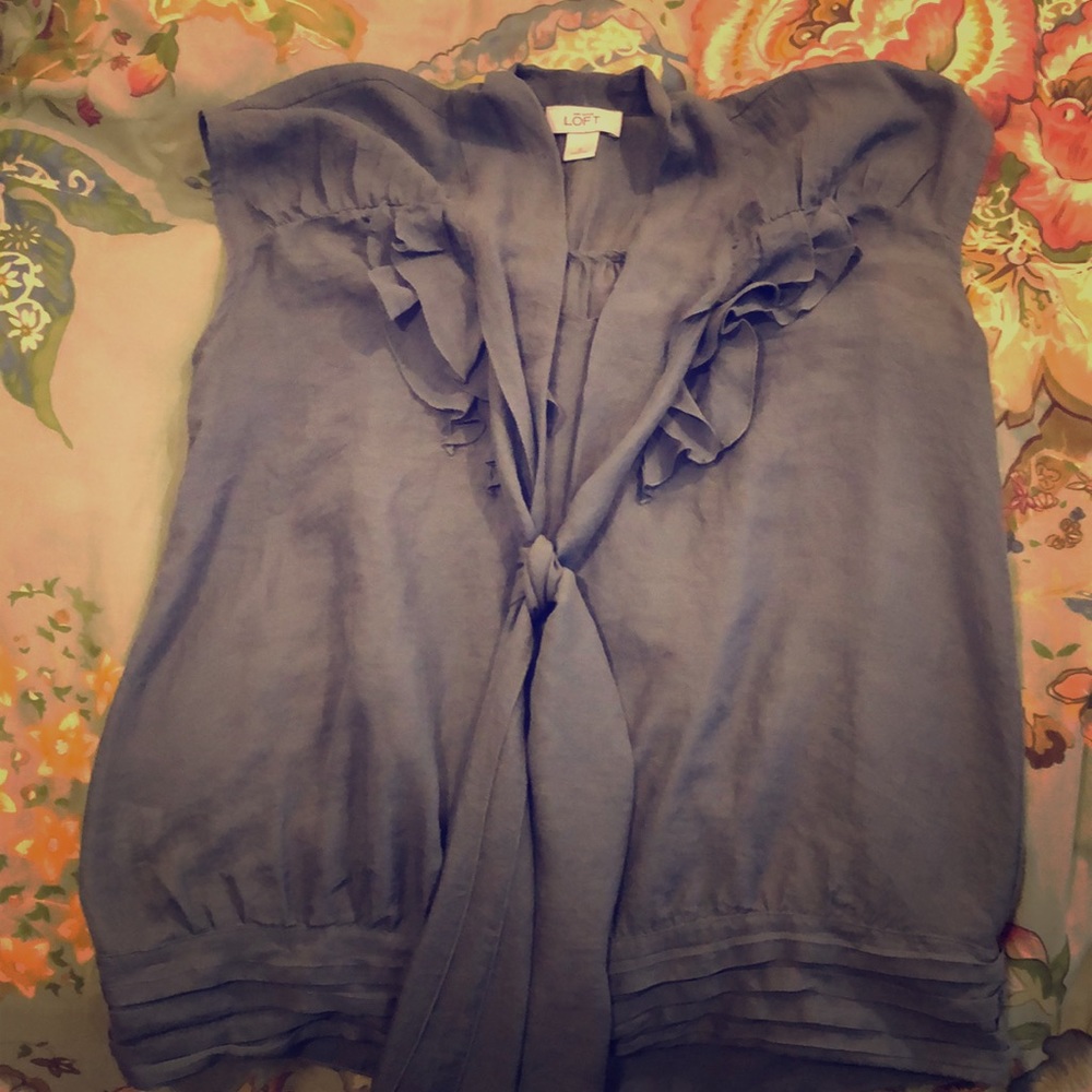 Ann Taylor blue blouse size S